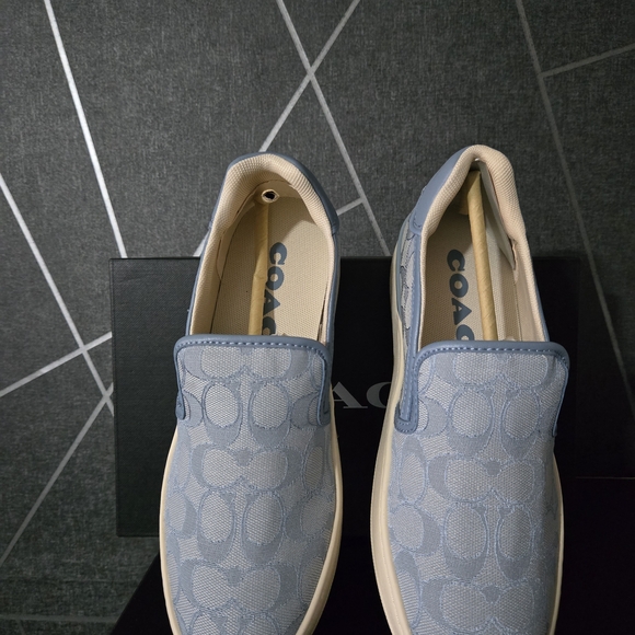 Coach  Light Blue Slip-On Sneakers - Picture 3 of 8